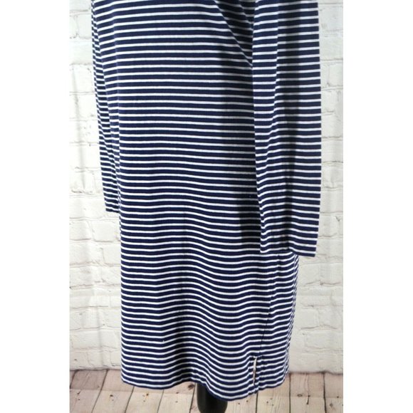 VINEYARD VINES Women's‎ Boat Neck Cotton Blend Dress SIZE XS Navy White Striped - Picture 3 of 5